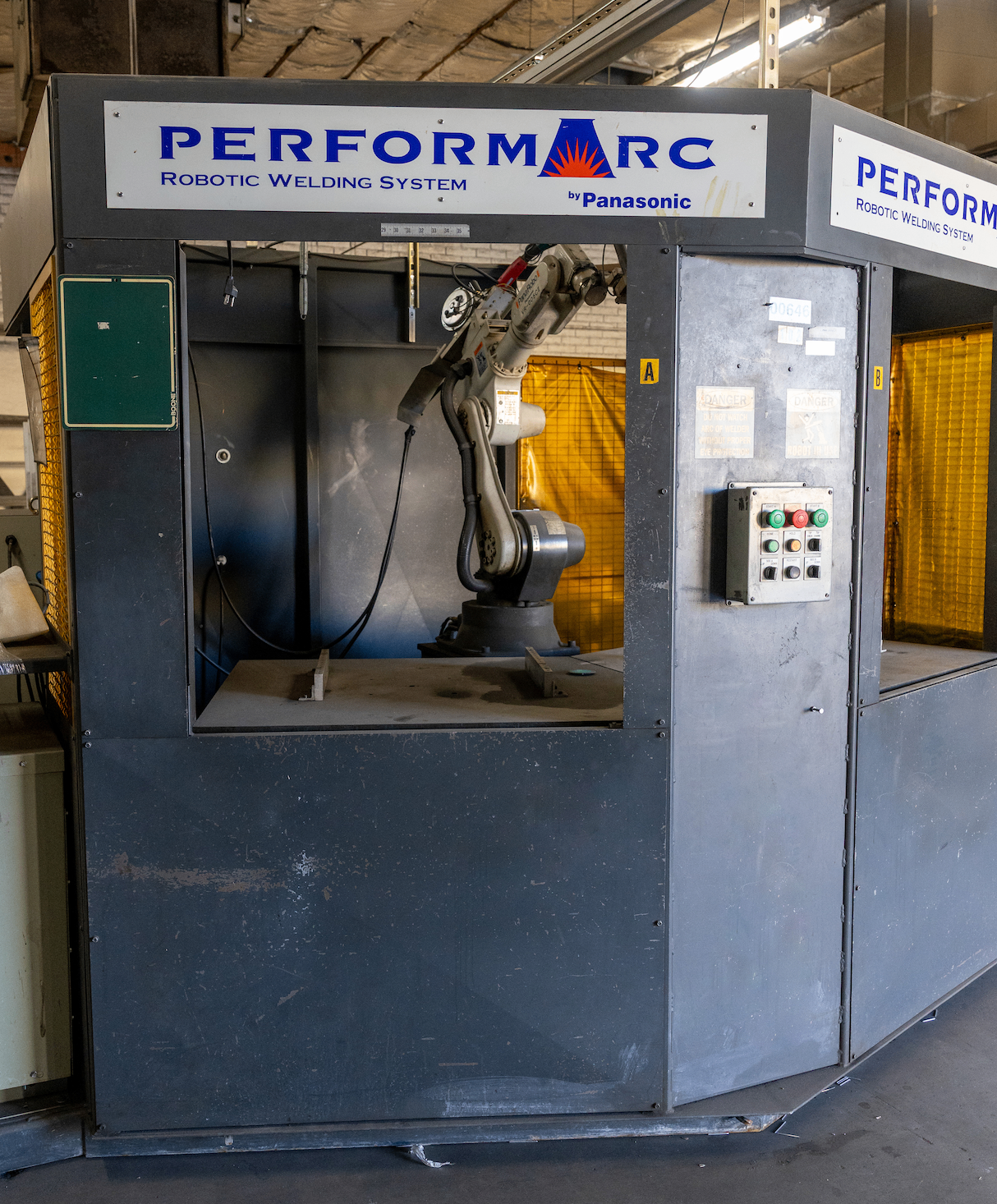Panasonic robotic welding arm in operation